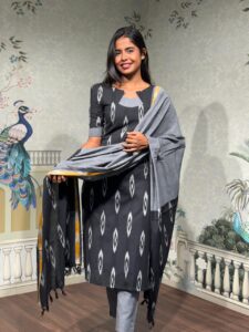 Charcoal Grace Ikat