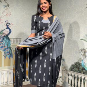 Charcoal Grace Ikat