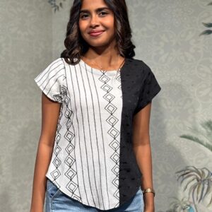 Black & White Casual Top