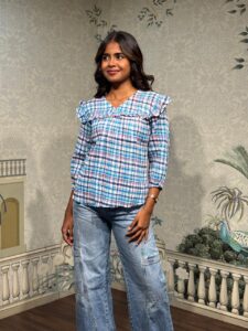 Effortless Checked Top