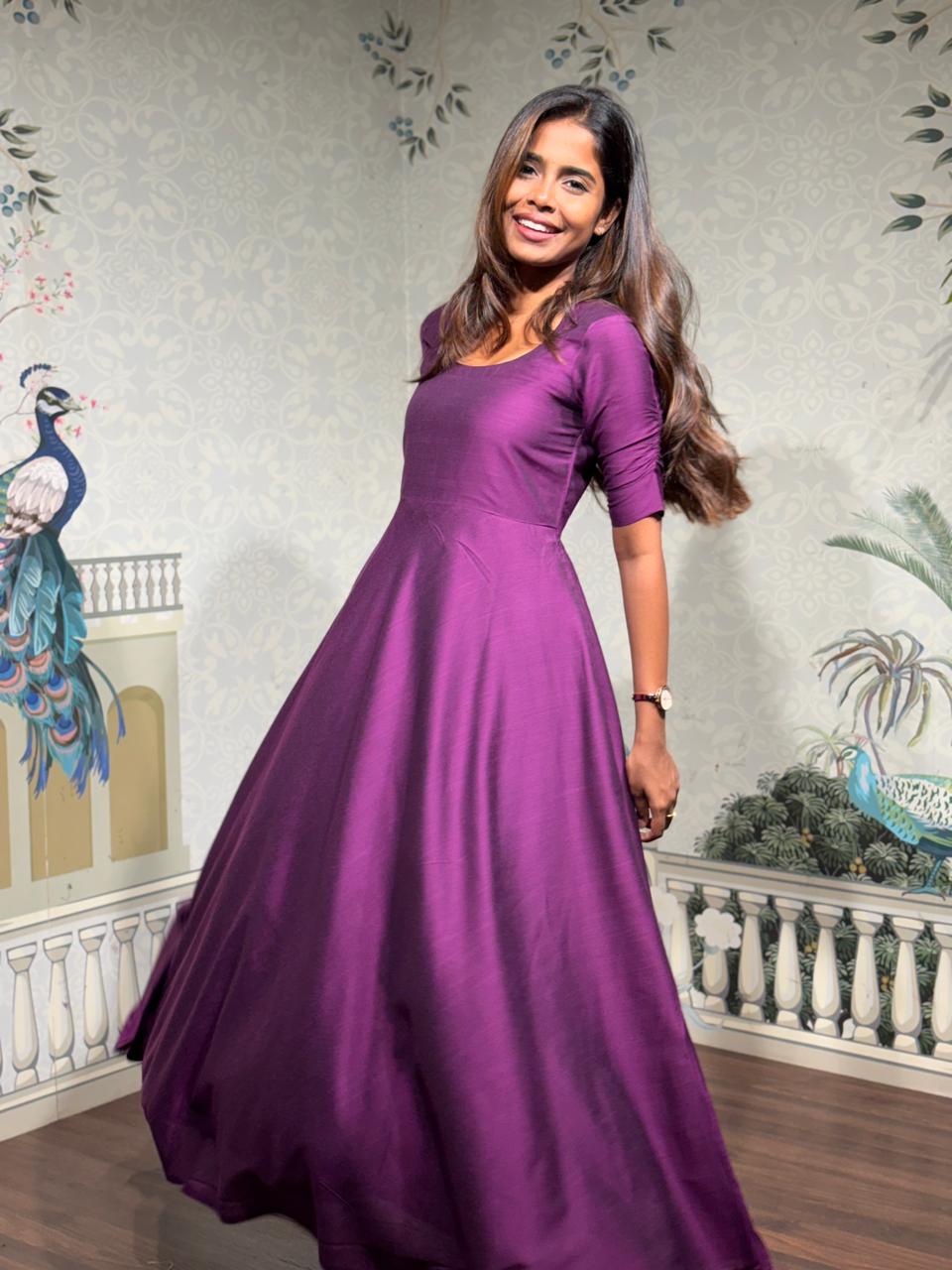 Royal Jamun Anarkali Set - Image 4