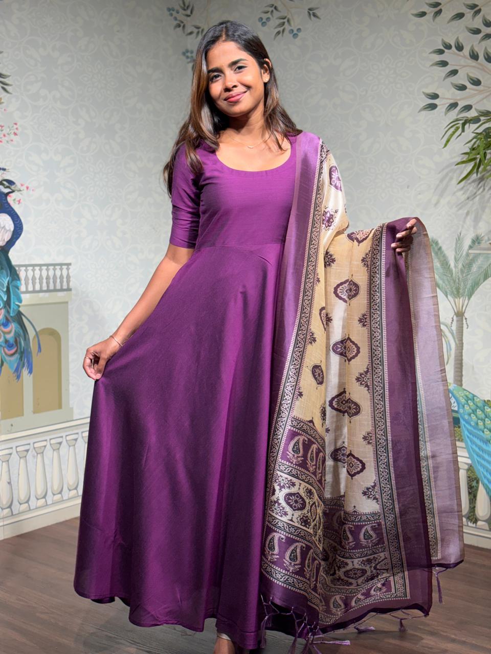 Royal Jamun Anarkali Set