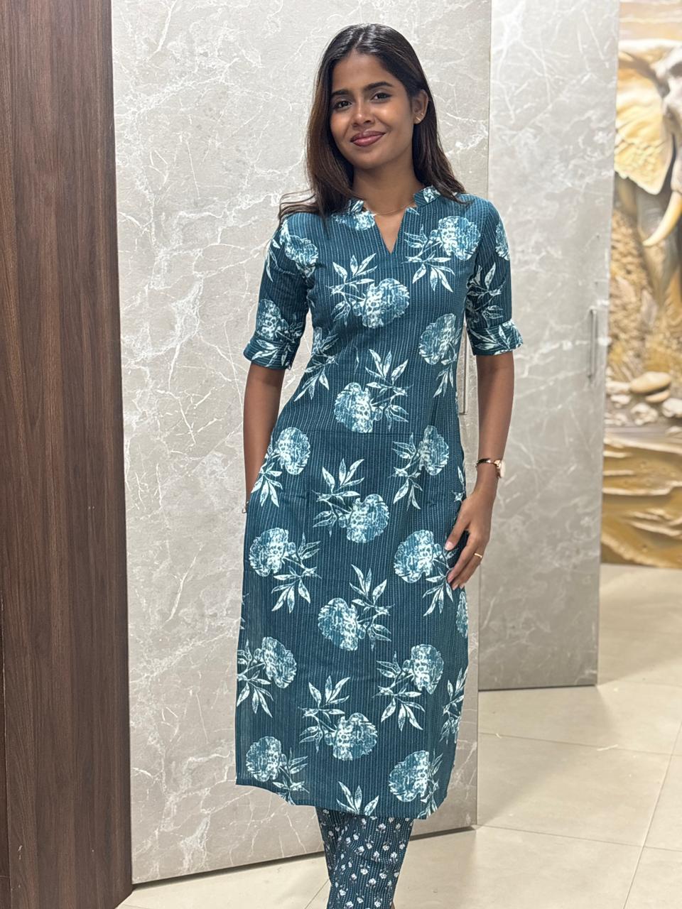 Teal Blossom Co-ord