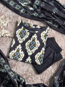 Black Geomentrical Cotton Set