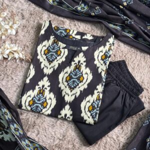 Black Geomentrical Cotton Set