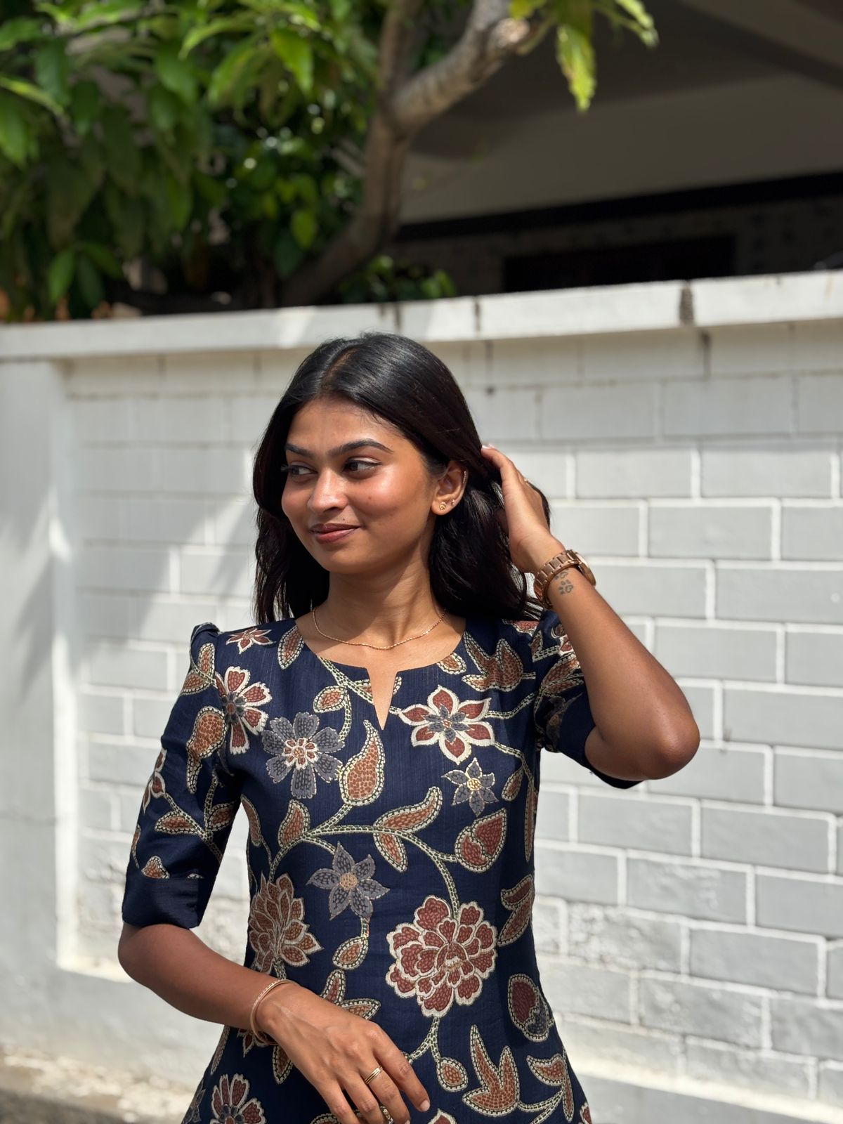 Navy Foil Printed Co-ord Set - Image 2