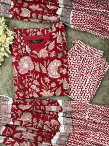 Red Handblock set